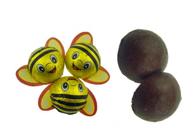Διαμορφωμένα μέλισσα γλυκά σοκολατών 7,5 Γ ενδιαφέροντα ζωικά διαμορφωμένα για την υπεραγορά